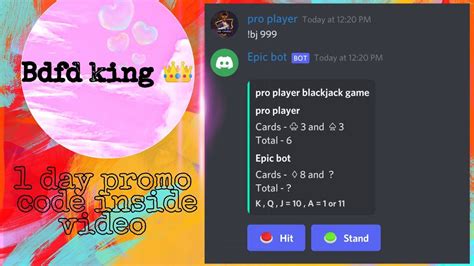 Blackjack bot discord